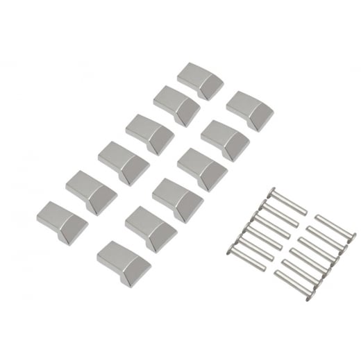 TSR Vespa PX Metal Floor Runner End Caps - Chrome incl Rivets