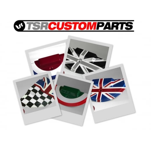 Spare Wheel Cover With Red & White Stripes For Vespa PX T5 Rally – White