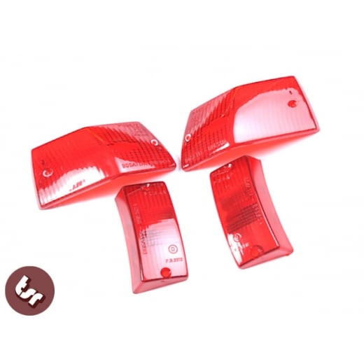 VESPA PX/T5/LML Custom Indicator Lens Kit - RED (X4 Pieces) light
