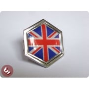 VESPA PX/T5/LML Horncast Badge Hex Chrome Union Jack