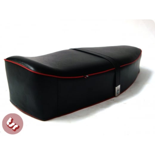 VESPA Quality Dual Bench Seat Black/Red Pipe PX/LML/VBB