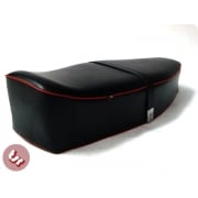 VESPA Quality Dual Bench Seat Black/Red Pipe PX/LML/VBB