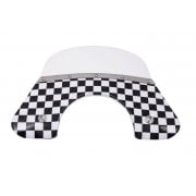 VESPA QUALITY TSR B/W CHEQUERED Flyscreen PX/LML/T5 + Stainless Fixings 125/200 mod