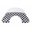 VESPA QUALITY TSR B/W CHEQUERED Flyscreen PX/LML/T5 + Stainless Fixings 125/200 mod