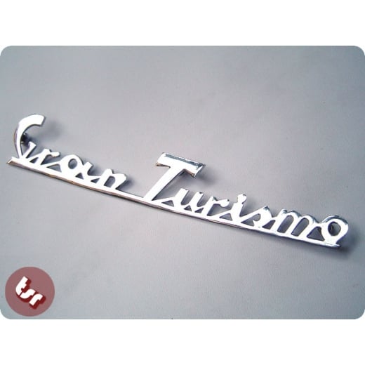 VESPA Rear Frame Badge 'Gran Turismo' Chrome