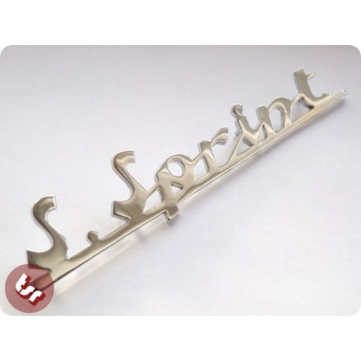 VESPA Rear Frame Badge SS90 'S.Sprint' Chrome 90ss