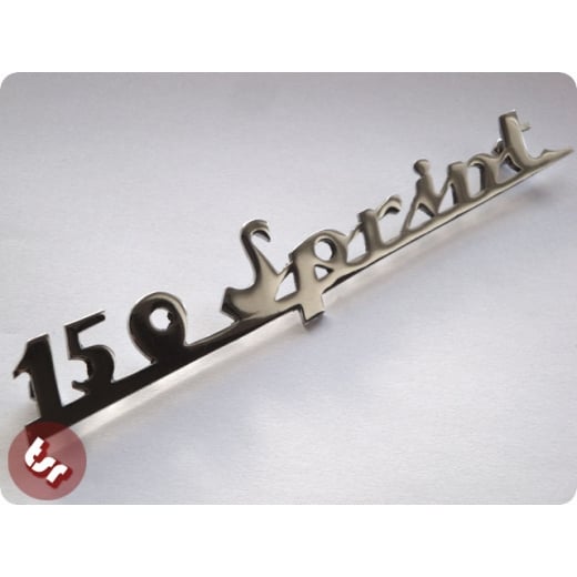 VESPA Rear Frame Badge VLB '150 Sprint' Chrome