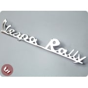 VESPA Rear Frame Script Badge 'Vespa Rally' Chrome