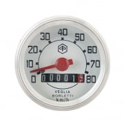 VESPA Round Speedo/Speedometer 80kph White Face/black Text V50/V90/V100