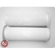 VESPA Rubber Hand Grips (Pair) 24mm White