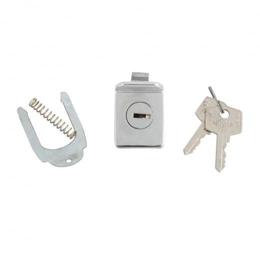 VESPA Side Panel Toolbox Lock & Keys Sprint/Rally/VBB - CHROME