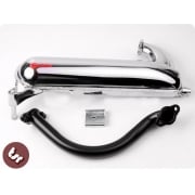 VESPA Smallframe v 50/90/100 FACO Chrome Banana Exhaust