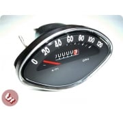 VESPA Speedo Unit Speedometer Black Sprint/SS180