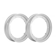 Vespa Standard Wheel - Split Rim - 10 Inch - 3.50x10 - Silver - PAIR