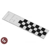 VESPA T5 Billet CNC Side Panel/Legshield Badge/Emblem Chequered Race Flag