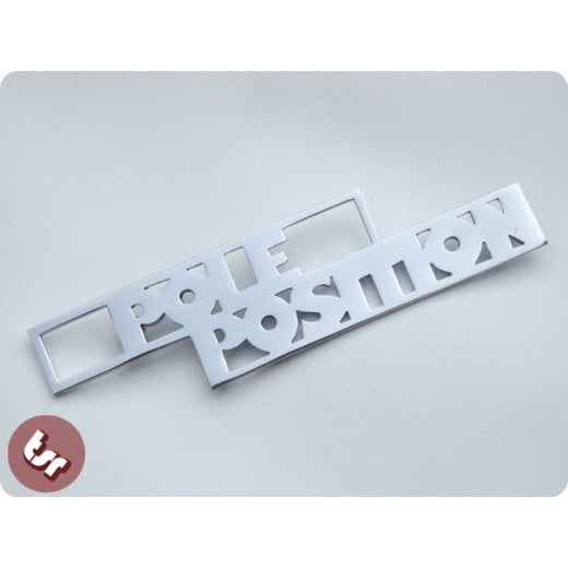 VESPA T5/PX Chrome Panel/Legshield Badge Pole-Position