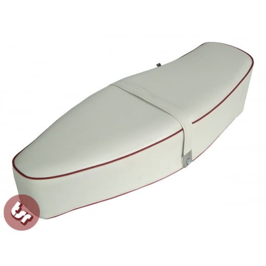 VESPA TSR Bench Dual Bench Seat White/Red PX/LML/VBB