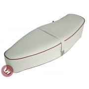 VESPA TSR Bench Dual Bench Seat White/Red PX/LML/VBB
