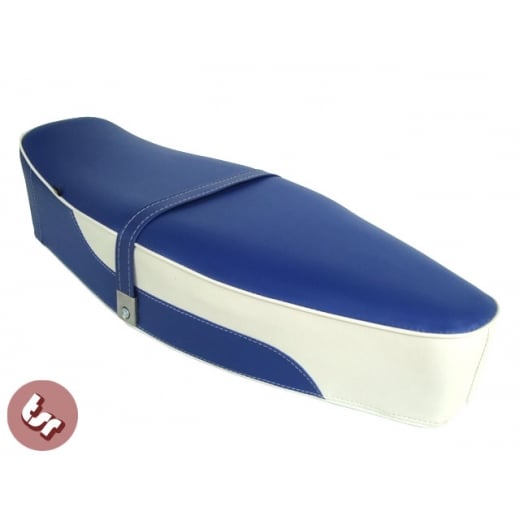 VESPA TSR Bench Dual Seat Blue/White 2 Tone PX/LML/VBB/Sprint
