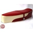 VESPA TSR Bench Dual Seat Oxblood Red/Cream PX/LML/VBB