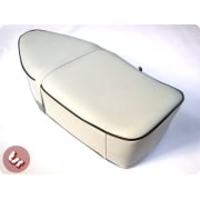 VESPA TSR Bench/Dual Seat White/Black Pipe PX/LML/VBB/SPRINT