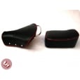 VESPA TSR Front Saddle Rear Seat Set Black/Red PX/VBB/VLB