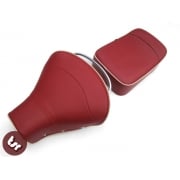 VESPA TSR Front Saddle Rear Seat Set Oxblood Red/Cream Pipe PX/VBB/VLB