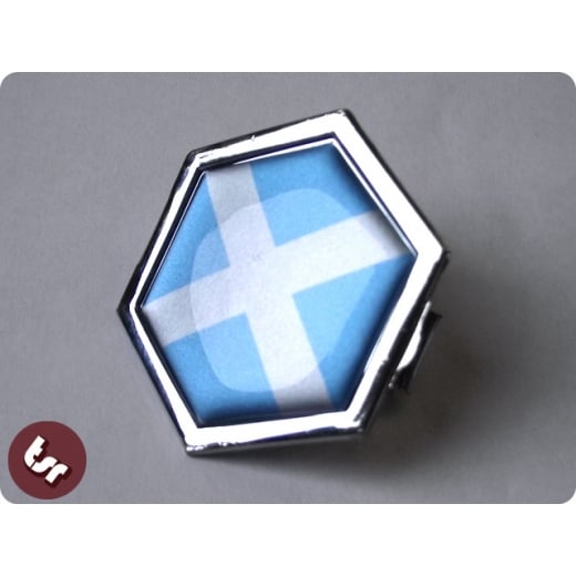 VESPA TSR Horncast Hex Clip Badge PX/LML Scotland Flag