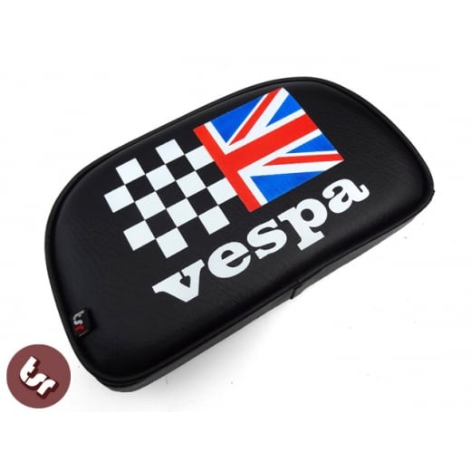 Tsr Rear Rack VESPA TSR Rear Rack Back Rest Pad Union Jack Racing Flag Bolt-On - from ...