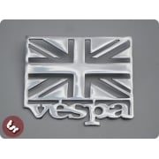 VESPA+Union Jack Flag Chrome Side Panel/Legshield Badge