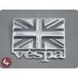 VESPA+Union Jack Flag Chrome Side Panel/Legshield Badge