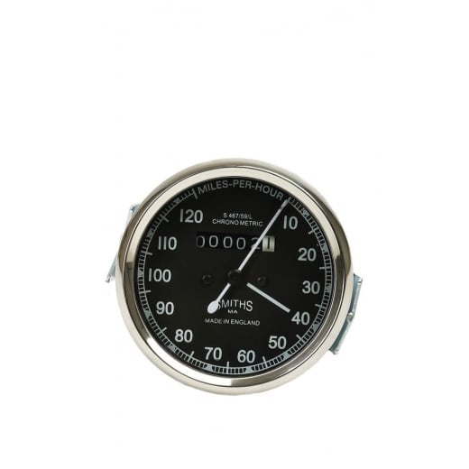 VINTAGE SMITHS 0-120 MPH Black Speedometer ROYAL ENFIELD BSA NORTON
